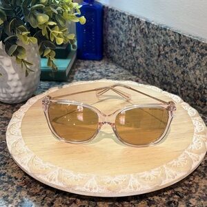 Michael Kors Transparent Sunglasses with Gold-Tinted Lenses